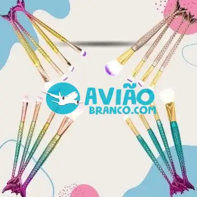 Kit Pincel De Maquiagem Sereia 04 Peças – Cor Sortida Fornecedor Atacado Caixa Fechada