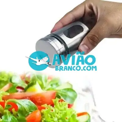 Porta Condimentos Temperos Vidro Inox Com Visor Luxo Fornecedor Atacado Caixa Fechada